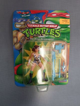 Vintage 1992 Teenage Mutant Ninja Turtles April Ninja Newscaster Toys - 106f