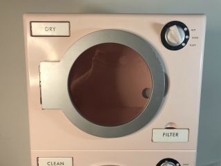 RARE POTTERY BARN KIDS PBK PINK WASHER DRYER COMBO RETRO Wooden Pre Owned 2