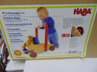 Haba Walker Wagon - First Push Toy With Seat & Storage For 10 Months And Up