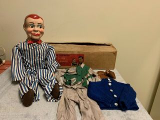Jerry Mahoney Ventriloquist Dummy Doll Paul Winchell Juro W/ Box Extra Clothes