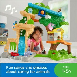 SHARE & CARE SAFARI by Fisher Price,  Little People Zoo Animals Play Set W/ Box 3