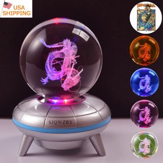Dragon Ball Son Goku Crystal Ball 3d Led Night Light Table Desk Lamp Xmas Gift