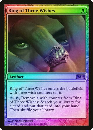 Ring Of Three Wishes Foil Magic 2014 / M14 Nm Mythic Rare Card Abugames
