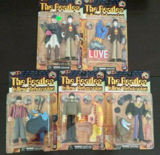 The Beatles Yellow Submarine Mcfarlane Series 1 1999 Complete Set W/ Capt.  Fred