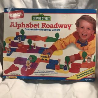 Vintage 1990 Playskool Sesame Street Alphabet Roadway Complete W/ Box