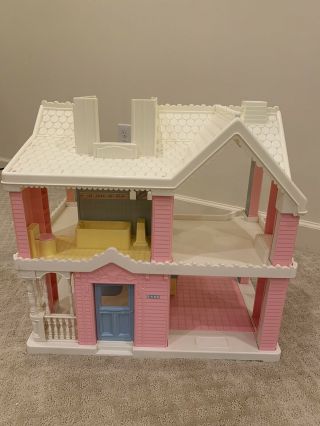 Vintage 1991 Playskool Victorian Dollhouse Pink