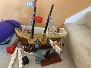 1st Release Fisher Price Pirate Ship 1994 Great Adventures Vintage
