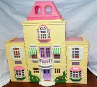 Fisher - Price Loving Family Twin Time Doll House H3370 W/ Awnings & Curtains