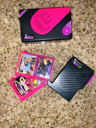 1988 Pocket Rockers Fisher Price Mini Cassette Player,  4 Tapes,  Case - Rare
