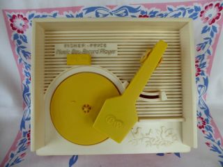 1971 Vintage Fisher Price Music Box Toy Record Player 995 W 5 Discs Great 2