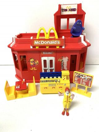 Vintage Mcdonalds Play Place Drive Thru Restaurant Playset With Some Furniture