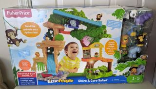 Fisher Price Little People Share & Care Safari Playset Open Box