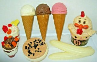 BASKIN ROBBINS Fake food ICE CREAM cones BUNNY sundae MTC display food Play PROP 2