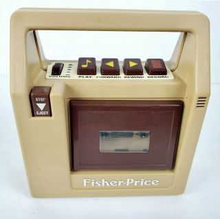 Vintage 1980’s Fisher Price Tape Recorder Cassette Player Great