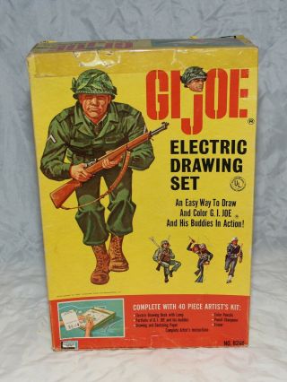 Vintage - G.  I.  Joe Electric Drawing Set - Lakeside Toys - Hassenfeld Bros.