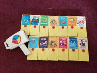Vintage Fisher - Price Movie Viewer With 13 Classic Film Cartridges