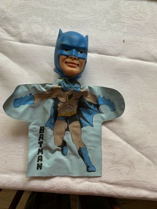 Vintage 1966 Ideal Batman Hand Puppet In