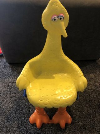 Vintage 1979 Knickerbocker Big Bird Sesame Street Child Toddler Plastic Chair