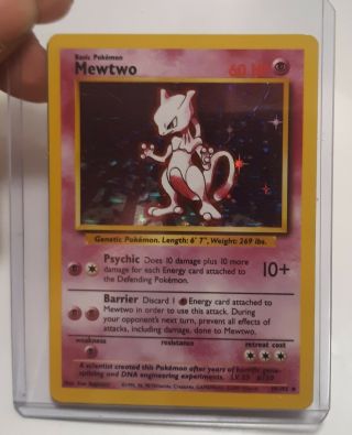 1999 Pokemon Unlimited Base Mewtwo Holo 10/102