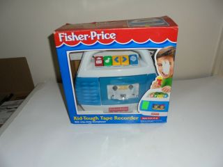 Fisher Price Kid Tough Tape Recorder With Sing - Along Microphone - Vintage,  1998