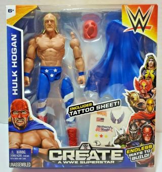 2015 Mattel Wwe Create A Superstar Hulk Hogan Wrestling Figure Nip/mip