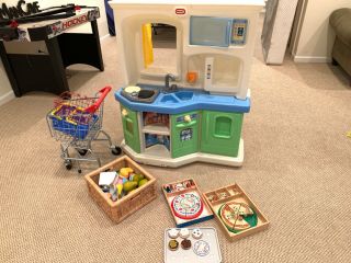 Little Tikes Kitchen With Shopping Cart,  Baskets,  Food And More