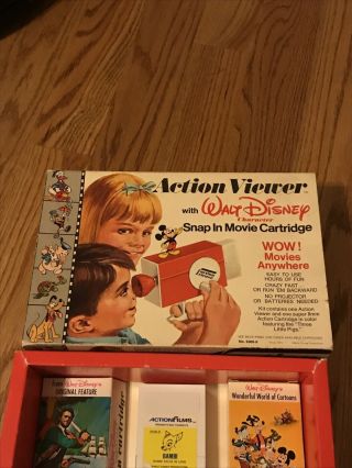 Vintage Action Viewer 1971 Walt Disney Productions Rare Not Fisher Price