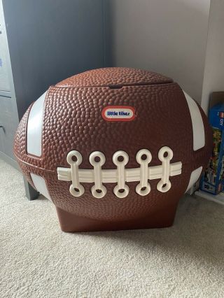 Vintage Little Tikes Football Shaped Toy Chest Or Tailgate Box