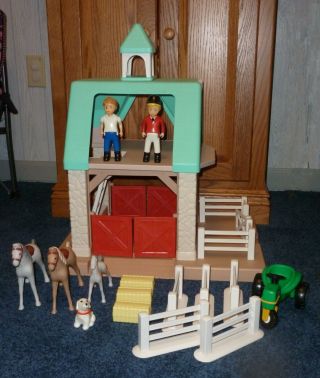 - Vintage Little Tikes Horse Stable Barn With Accessories