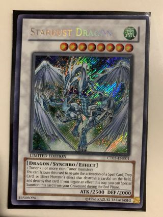 Yugioh: Stardust Dragon - Ct05 - En001 - Limited Edition - Secret Rare
