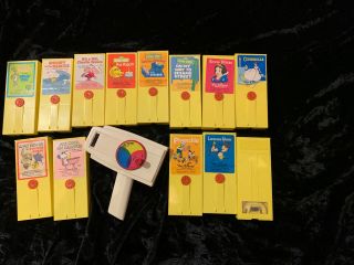 Vintage Fisher - Price Movie Viewer With 13 Classic Film Cartridges 1970s