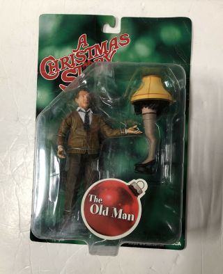 A Christmas Story Movie The Old Man Action Figure Leg Lamp Neca