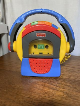 Vintage Fisher Price Tuff Stuff Cassette Player Microphone 1999 Tape Recorder