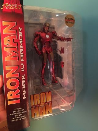 Marvel Select Borders Exclusive Iron Man Mark Iv,  Authentic Moc
