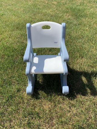Little Tikes Rare Vintage Teal And White Victorian Rocking Chair Child Size