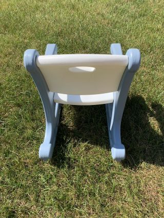 Little Tikes RARE Vintage Teal And White Victorian Rocking Chair Child Size 3