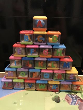 Fisher Price Alphabet Peek - A - Boo Blocks Letters A - Z Complete Set 26