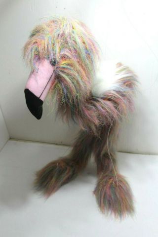 Rainbow Flamingo Puppet Epcot World Showcase Sunny & Co Puppet Marionette Wdw