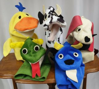 Baby Einstein Five Puppet Set Bird Cow Dog Dragon
