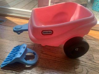 Rare Little Tikes Cozy Coupe Trailer For Ride On Car Pink Complete With Hardware
