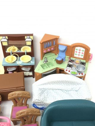 Fisher Price Loving Family Dollhouse Furniture Kitchen Bathroom Dining Room Baby 3