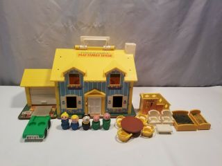 1969 Vintage Fisher Price Little People 952 Play Family House Playset