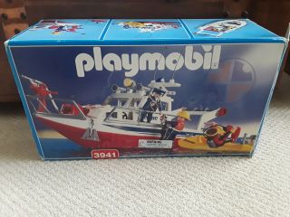 Vintage Playmobil 3941 Ariane Rescue Boat & Raft - 2000