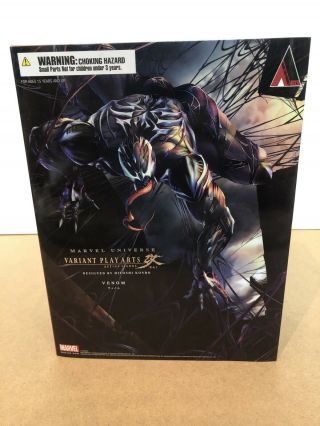 Square Enix Marvel Universe Variant Play Arts Kai Venom Action Figure Open Box