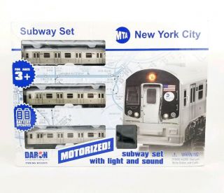 Mta Daron York City Subway Set 39 " X25 Snap Fit Track Battery Operated Euc