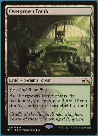Overgrown Tomb (promo Pack) Guilds Of Ravnica Nm Rare Card (144974) Abugames