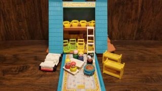 Fisher Price Play Family A Frame House 990 1974 With Accessories