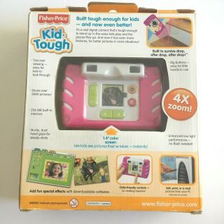 Fisher Price Kid Tough Pink Digital Camera 4X Zoom Stores 2000 Plus Photos 2