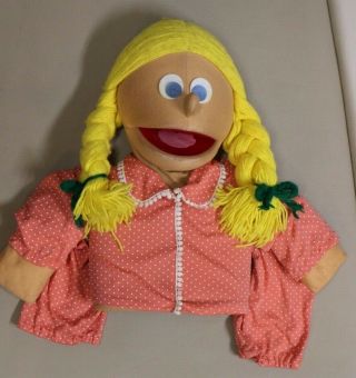 Vtg 1971 Blonde Girl Handmade Puppet By Puppet Productions Professional Muppet