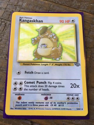 Kangaskhan 5/64 Jungle Set Holo Pokemon Card Wotc 1999 Lp